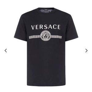 Versace Medusa head black and white t-shirt